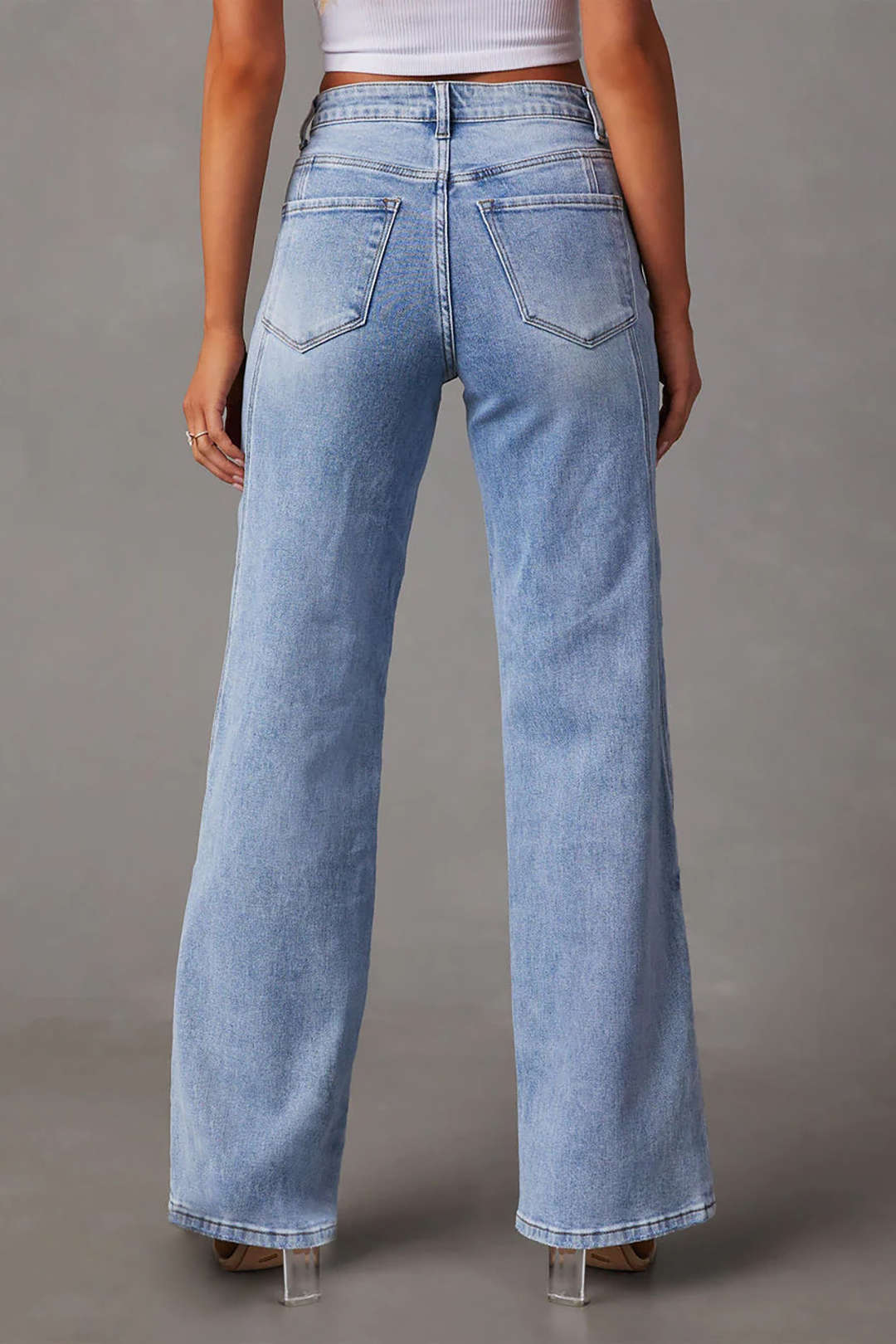 Jean Femme | Taille Haute | Jambes Larges | Parfait pour un look décontracté et flatteur au quotidien