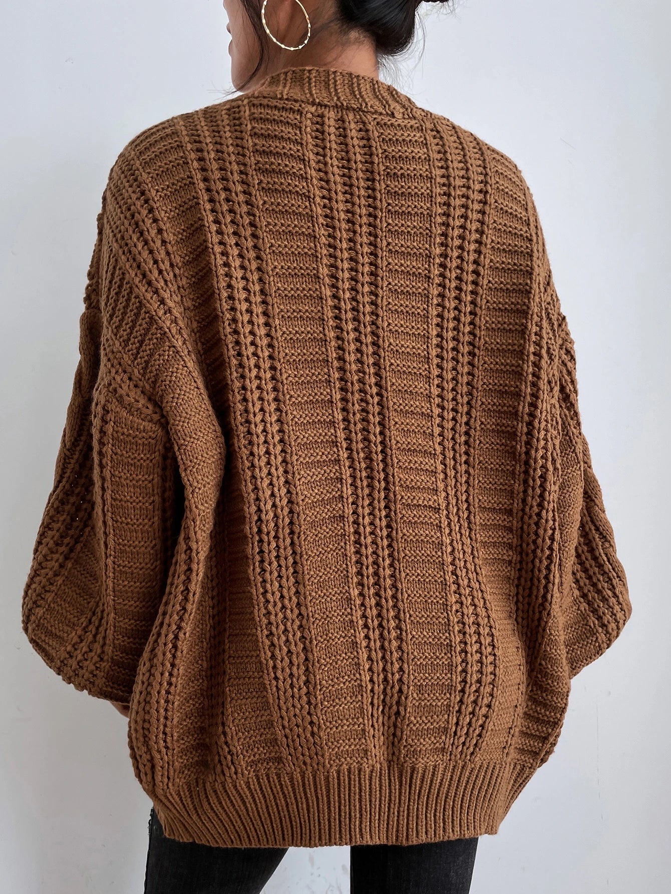 Cardigan en maille torsadée | Chaud et décontracté | Pour les tenues cocooning et les sorties détente