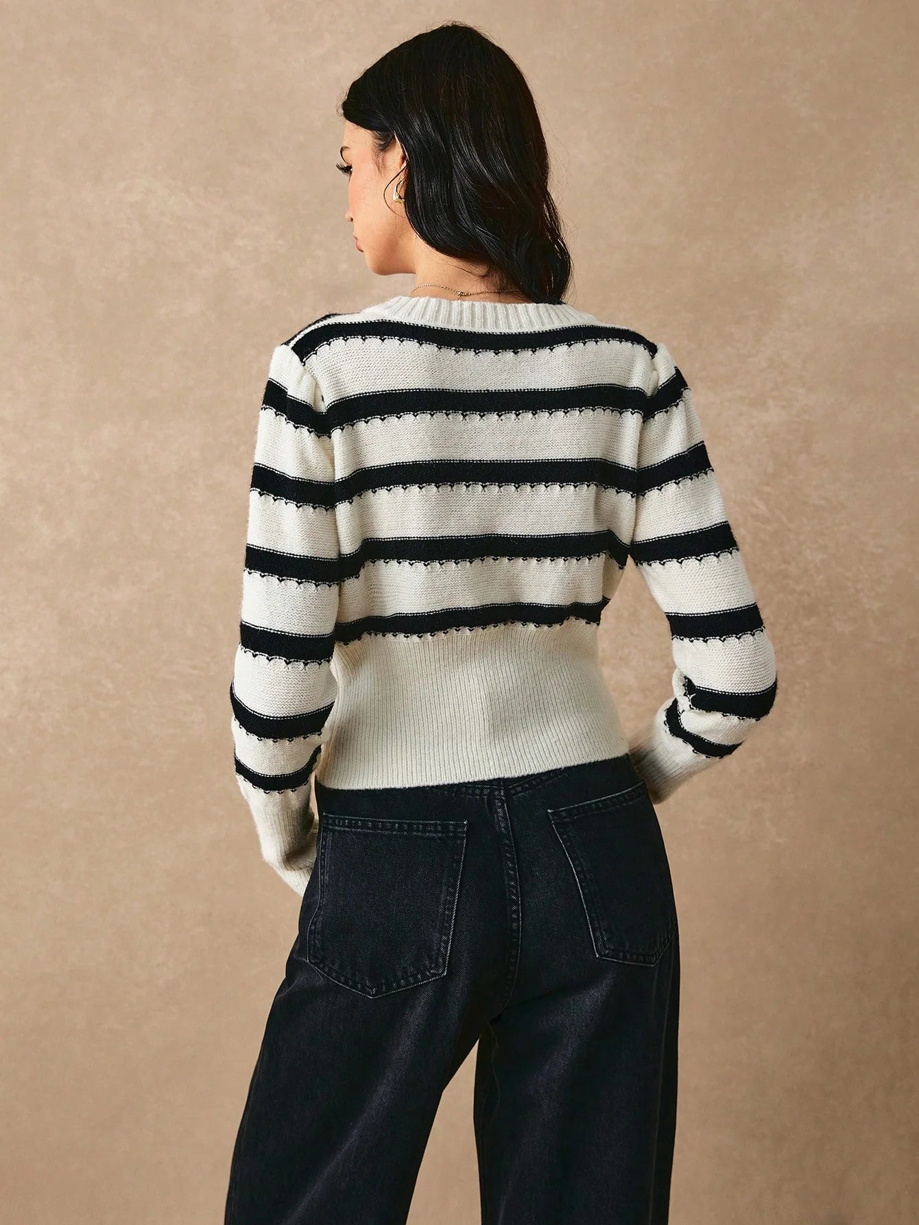 Pull Col Carré | Rayures Marinière | Maille Douce | Idéal pour mi-saison