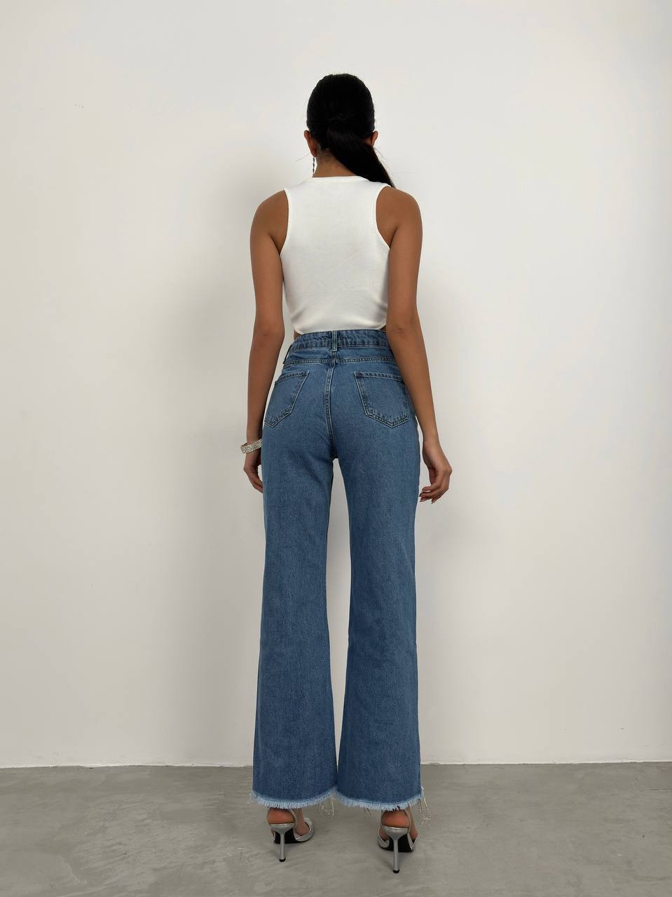 Jean à Franges | Denim | Taille Haute | Idéal pour festivals et brunchs d’été
