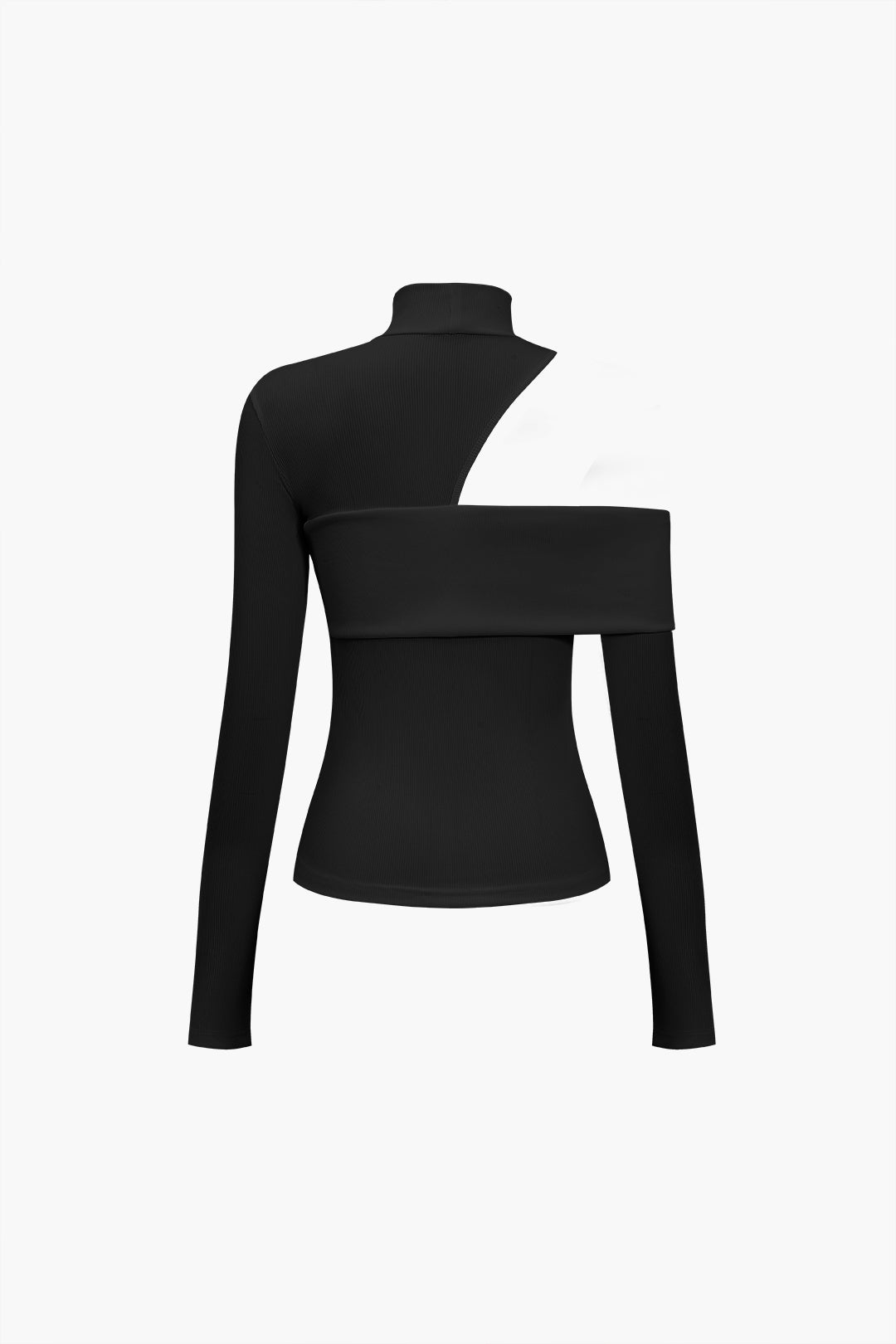 Top Asymétrique | Maille Stretch | Découpe Unique | Idéal pour soirées élégantes