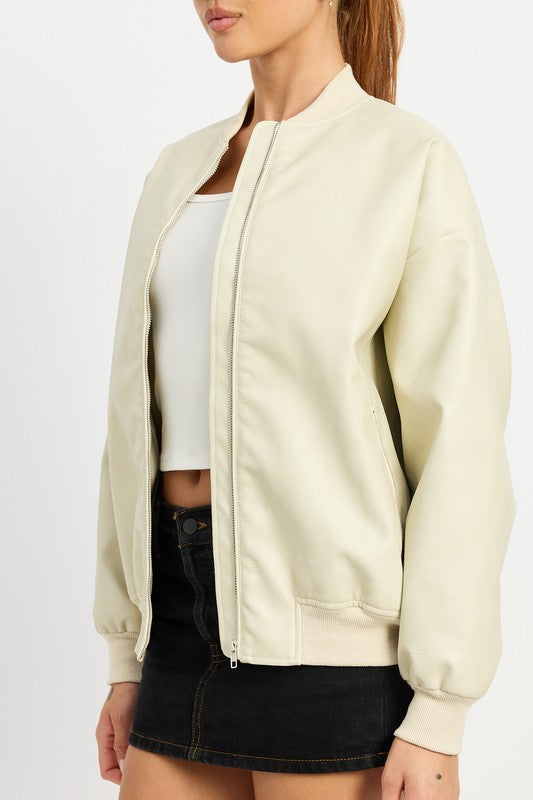 Veste Minimaliste | Zippée | Coupe Droite et Confortable | Parfaite pour les Looks de Mi-Saison
