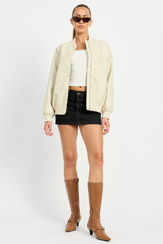 Veste Minimaliste | Zippée | Coupe Droite et Confortable | Parfaite pour les Looks de Mi-Saison