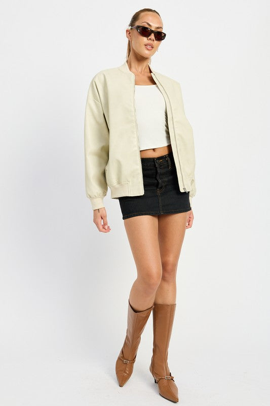 Veste Minimaliste | Zippée | Coupe Droite et Confortable | Parfaite pour les Looks de Mi-Saison