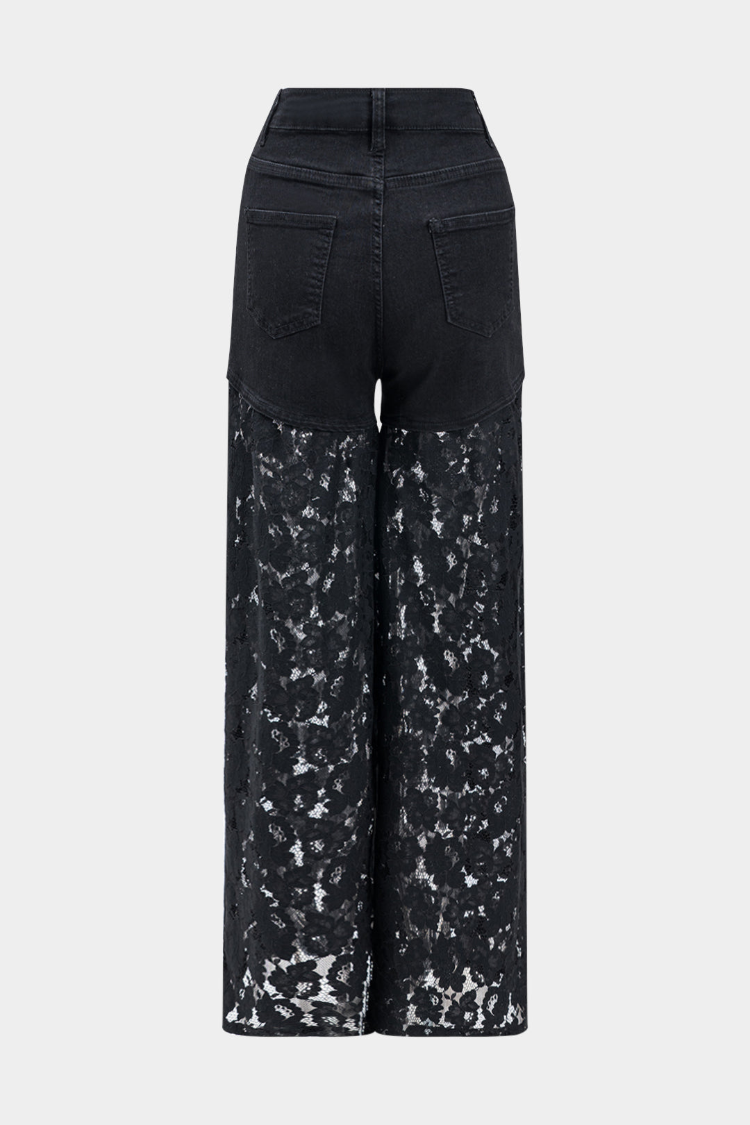 Pantalon en Jean | Dentelle | Taille Haute | Idéal pour soirées estivales