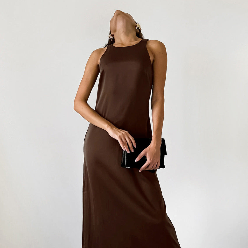 Robe Longue | Coupe Droite et Moderne | Élégante pour le Bureau ou Sorties Urbaines