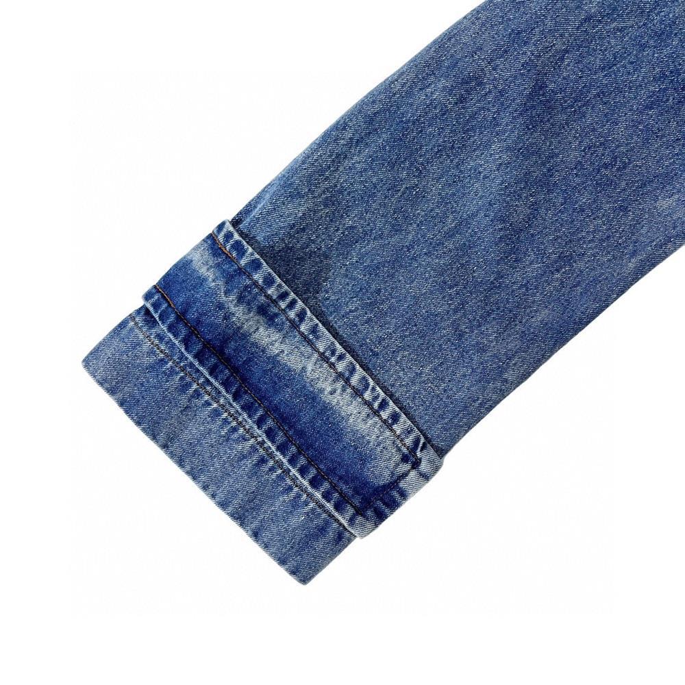 Manteau Long | Jean Vintage | Col Effet Fourrure | Idéal pour l’Hiver et les Looks Tendance