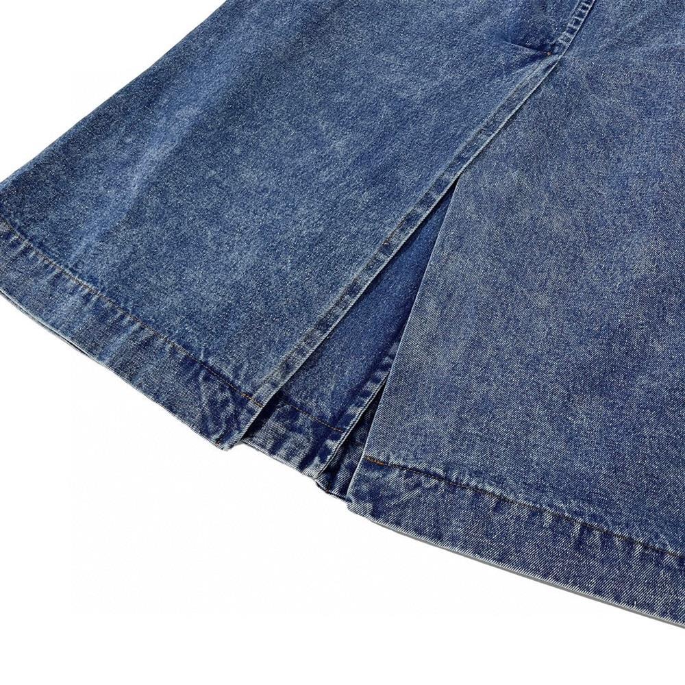 Manteau Long | Jean Vintage | Col Effet Fourrure | Idéal pour l’Hiver et les Looks Tendance