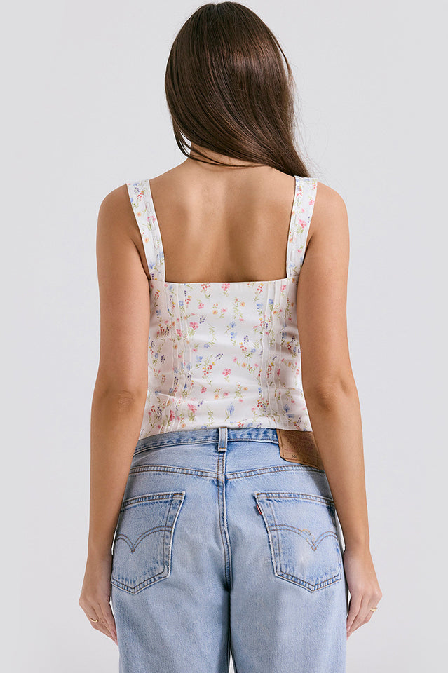 Bustier Floral | Imprimé Floral | Coupe Ajustée | Idéal pour sorties estivales