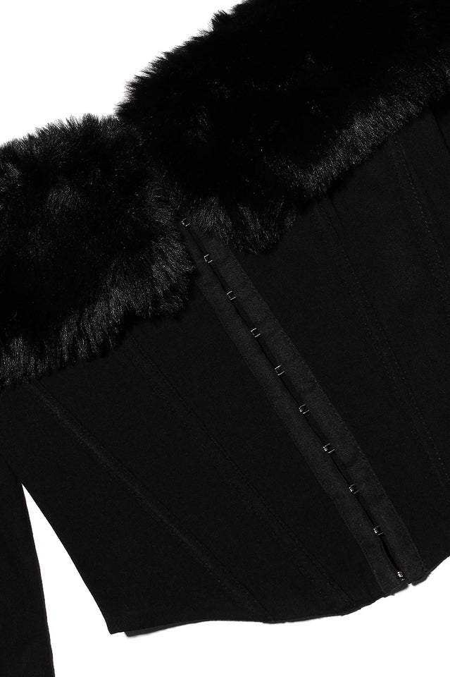 Corset Plumes | Similicuir Structuré | Soirées Glamour