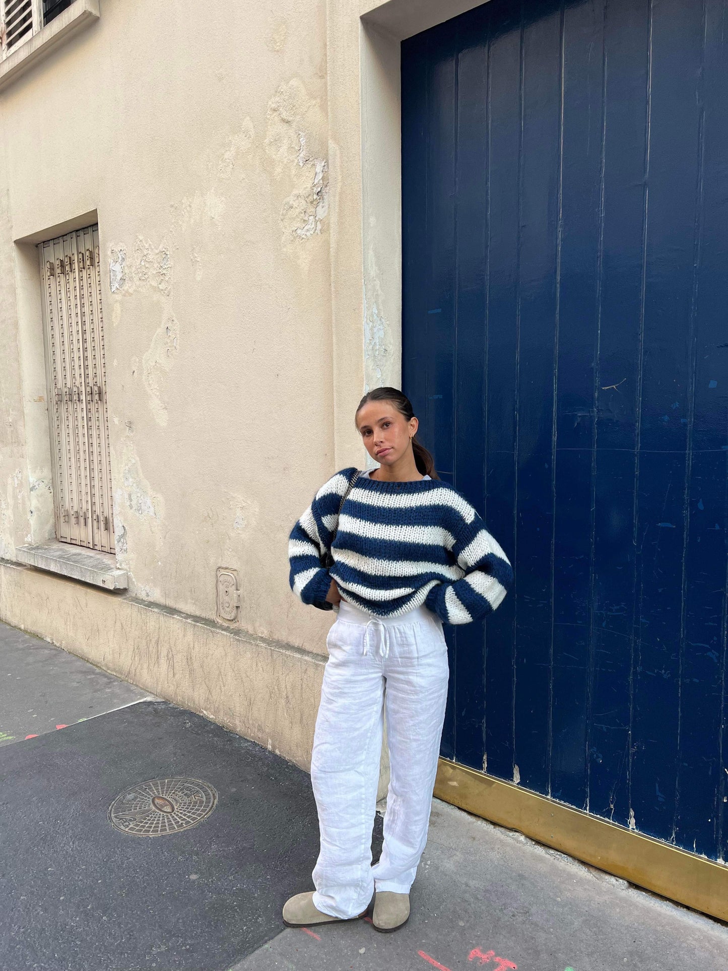 Pull Rayé | Maille Douce | Confort Décontracté | Parfait pour l'automne et l'hiver