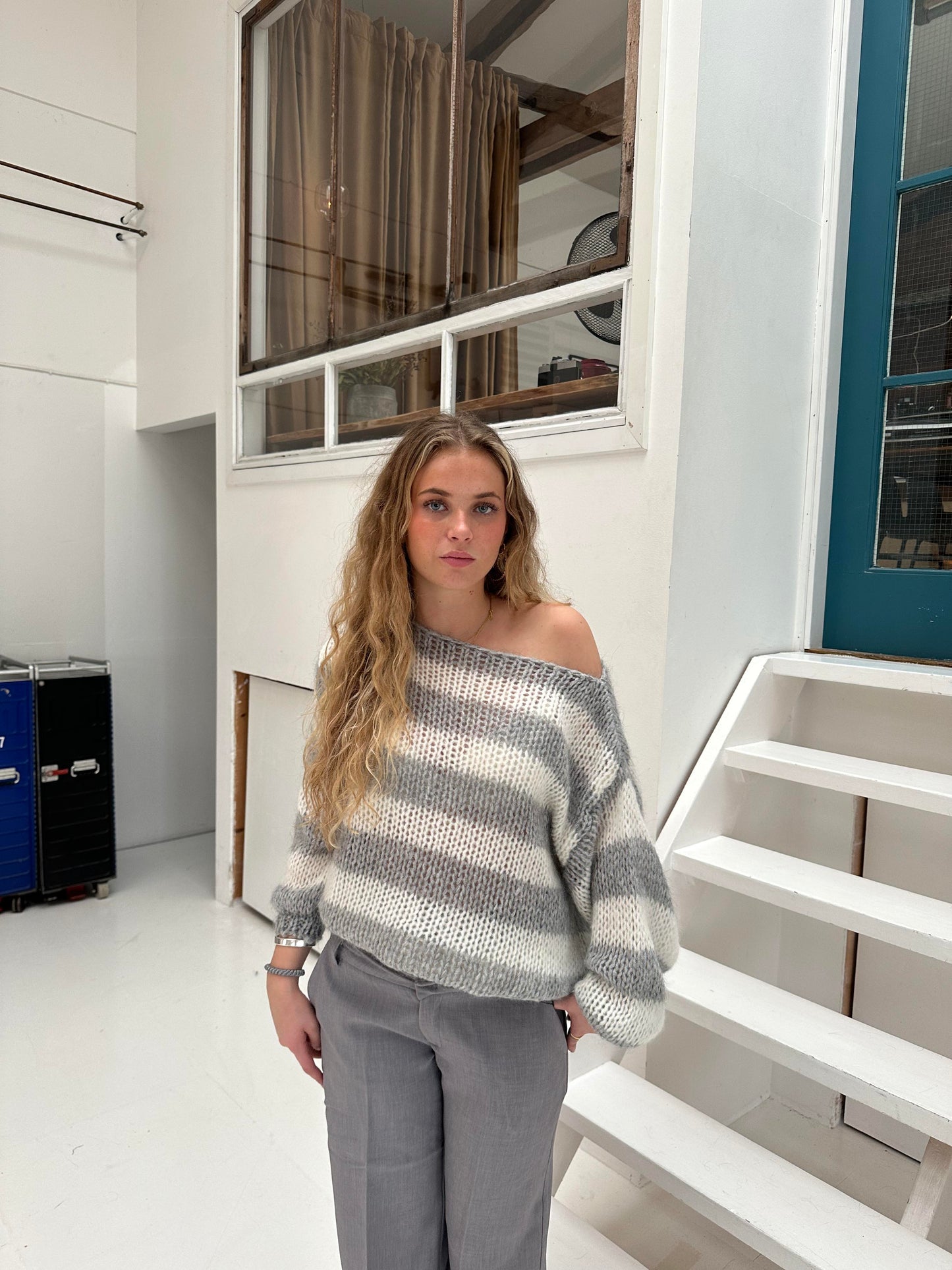 Pull Rayé | Maille Douce | Confort Décontracté | Parfait pour l'automne et l'hiver