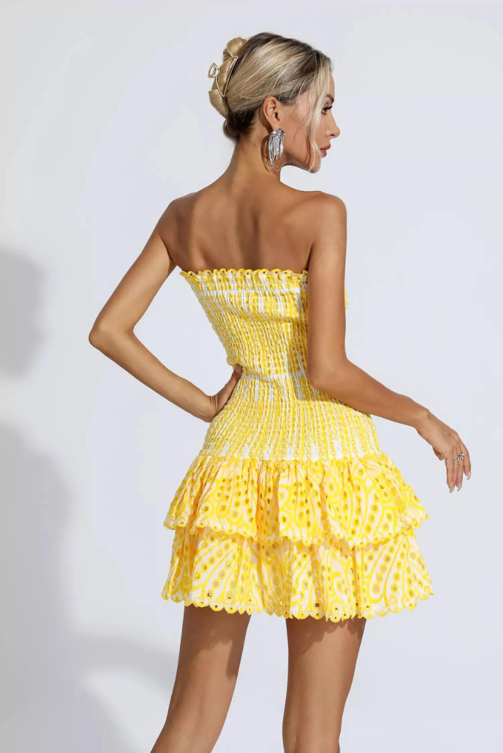 Robe Smockée | Coton Brodé & Volants | Escapades Estivales