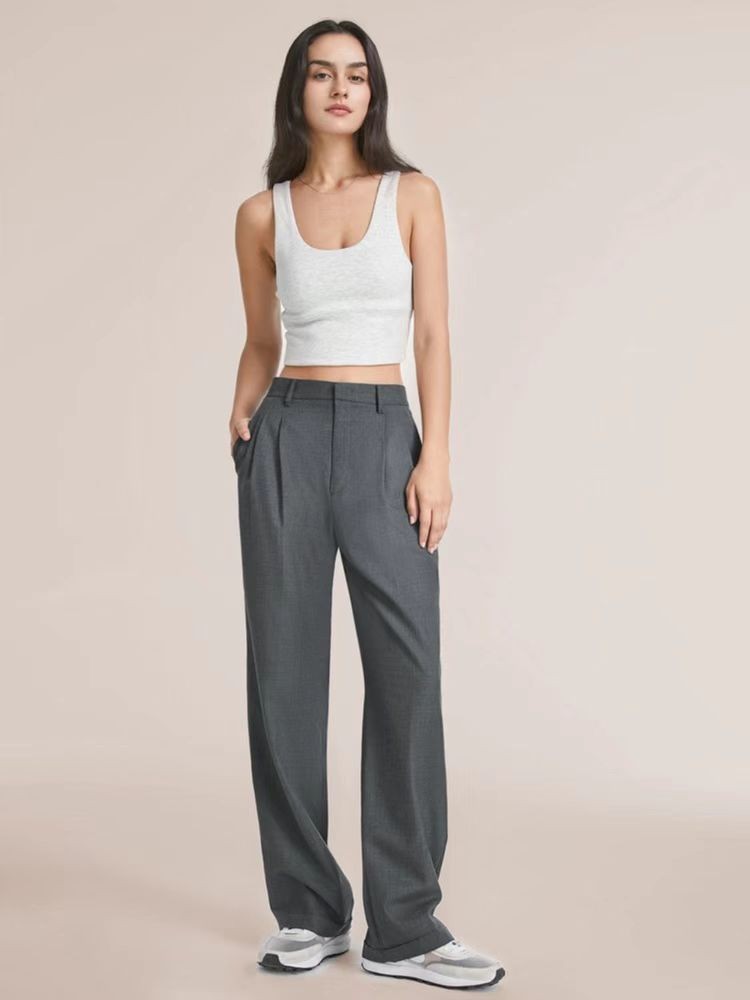 Pantalon Élégant | Taille Haute | Jambe Large et Flatteuse | Idéal pour le Bureau ou les Sorties Chic