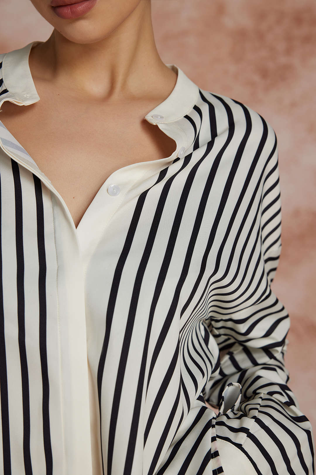 Blouse à Rayures | Coupe Ample | Col Chemise | Idéale pour tenues de printemps