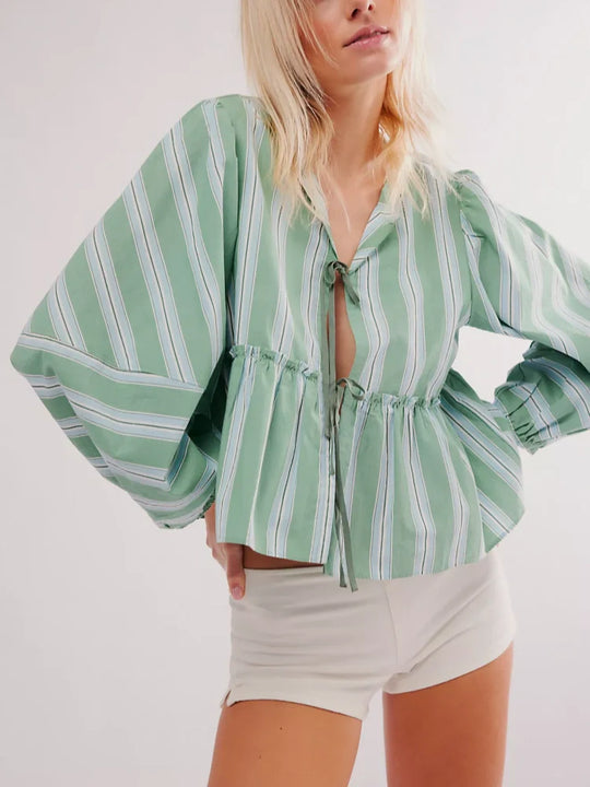 Ensemble rayé | Coton léger | Look estival décontracté | Vacances & journées ensoleillées