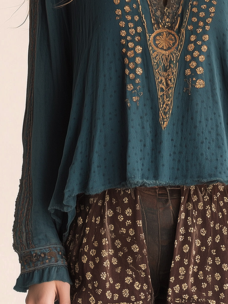 Bohemian Blouse | Coton | Élégante et Confortable