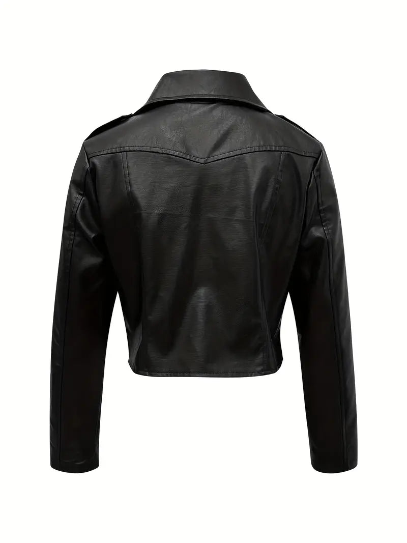 Veste Femme Simili Cuir | Style Motard | Tendance & Idéale pour Sorties ou Looks Urbains
