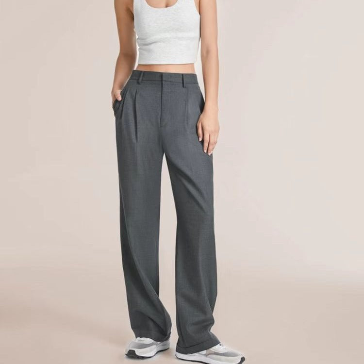 Pantalon Élégant | Taille Haute | Jambe Large et Flatteuse | Idéal pour le Bureau ou les Sorties Chic