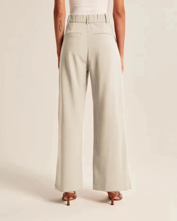 Pantalon Élégant | Taille Haute | Jambe Large et Flatteuse | Idéal pour le Bureau ou les Sorties Chic
