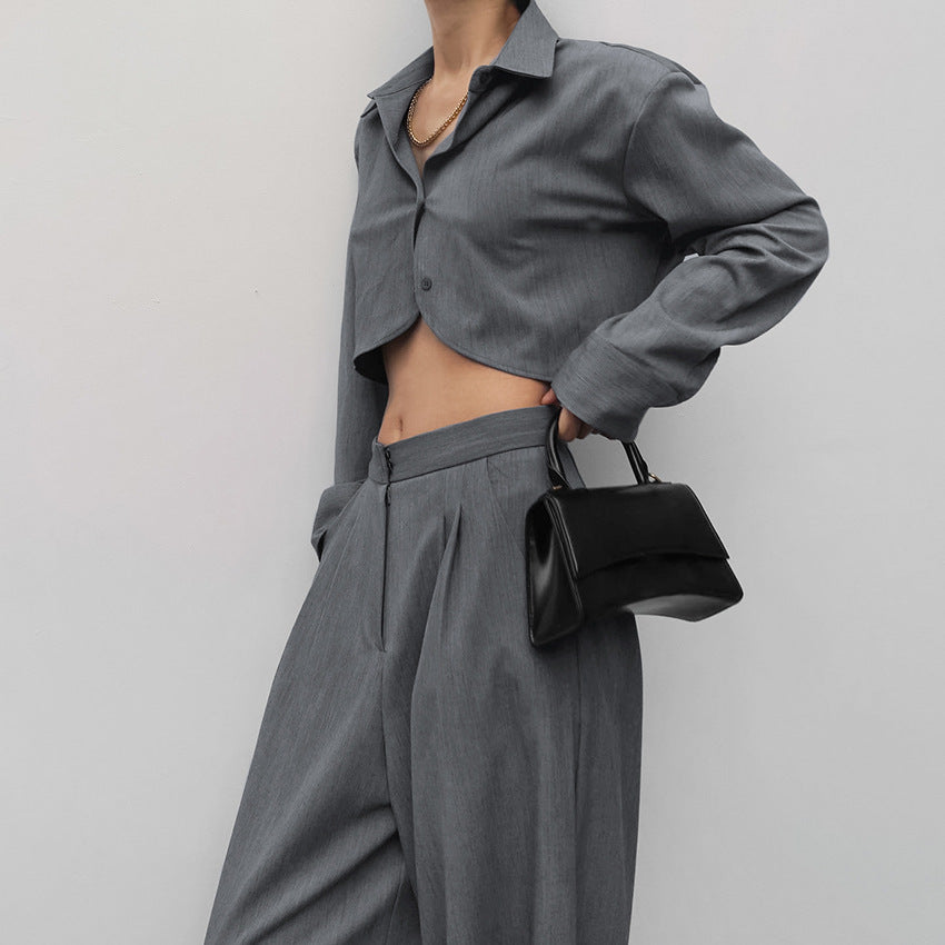 Ensemble pantalon fluide | Deux pièces modernes et élégants | Idéal pour le bureau ou une sortie citadine