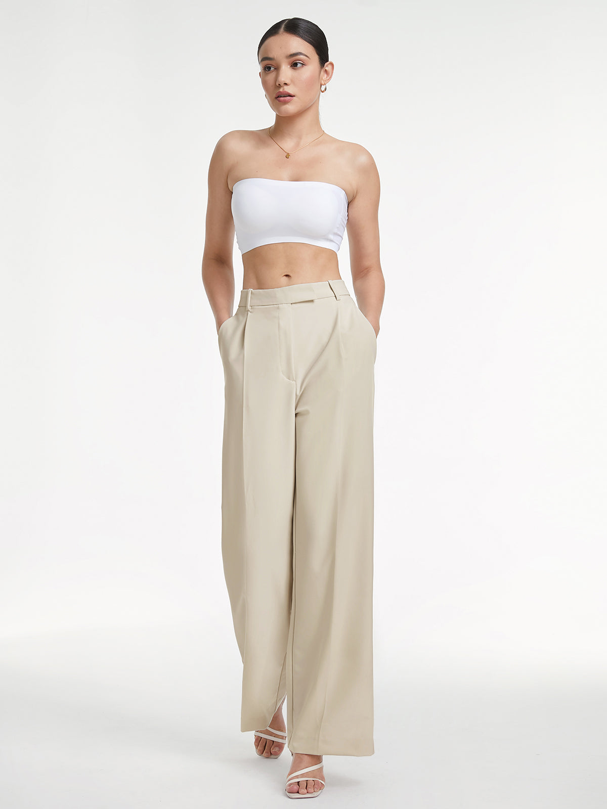 Pantalon Tailleur | Tissu Fluide | Coupe Large | Idéal pour bureau et occasions élégantes