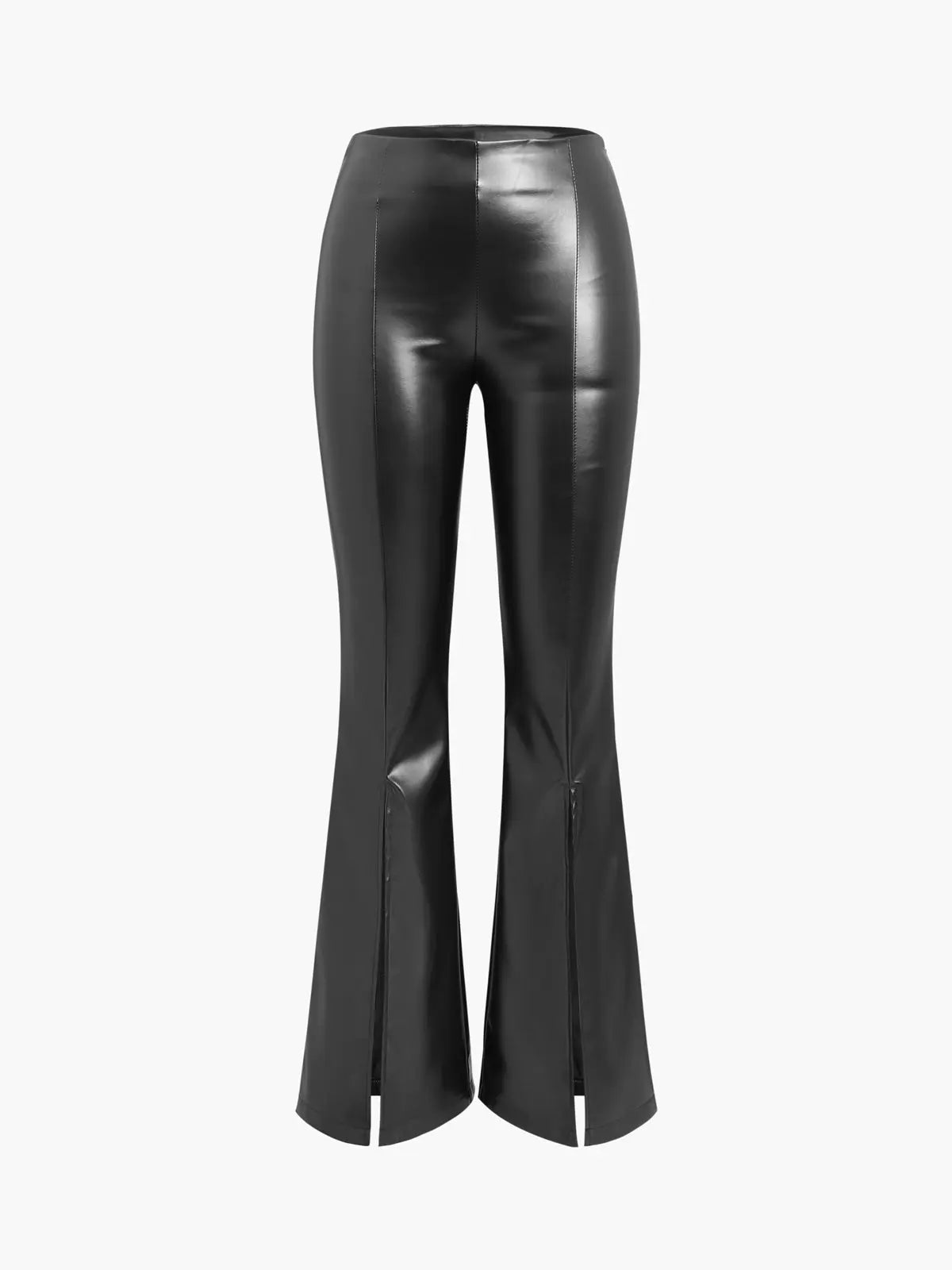 Pantalon Similicuir | Taille Haute & Flare | Parfait pour soirées élégantes