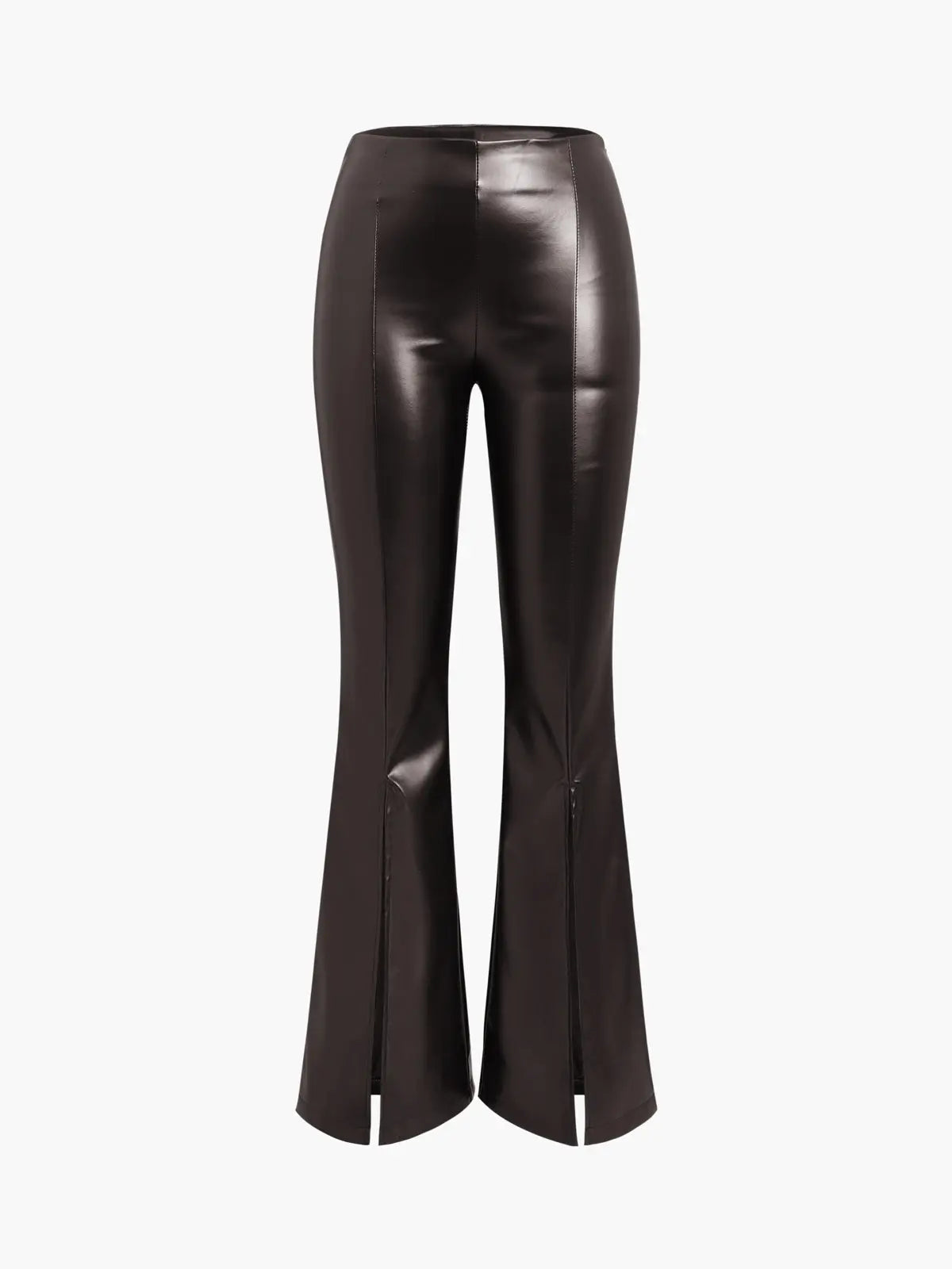 Pantalon Similicuir | Taille Haute & Flare | Parfait pour soirées élégantes