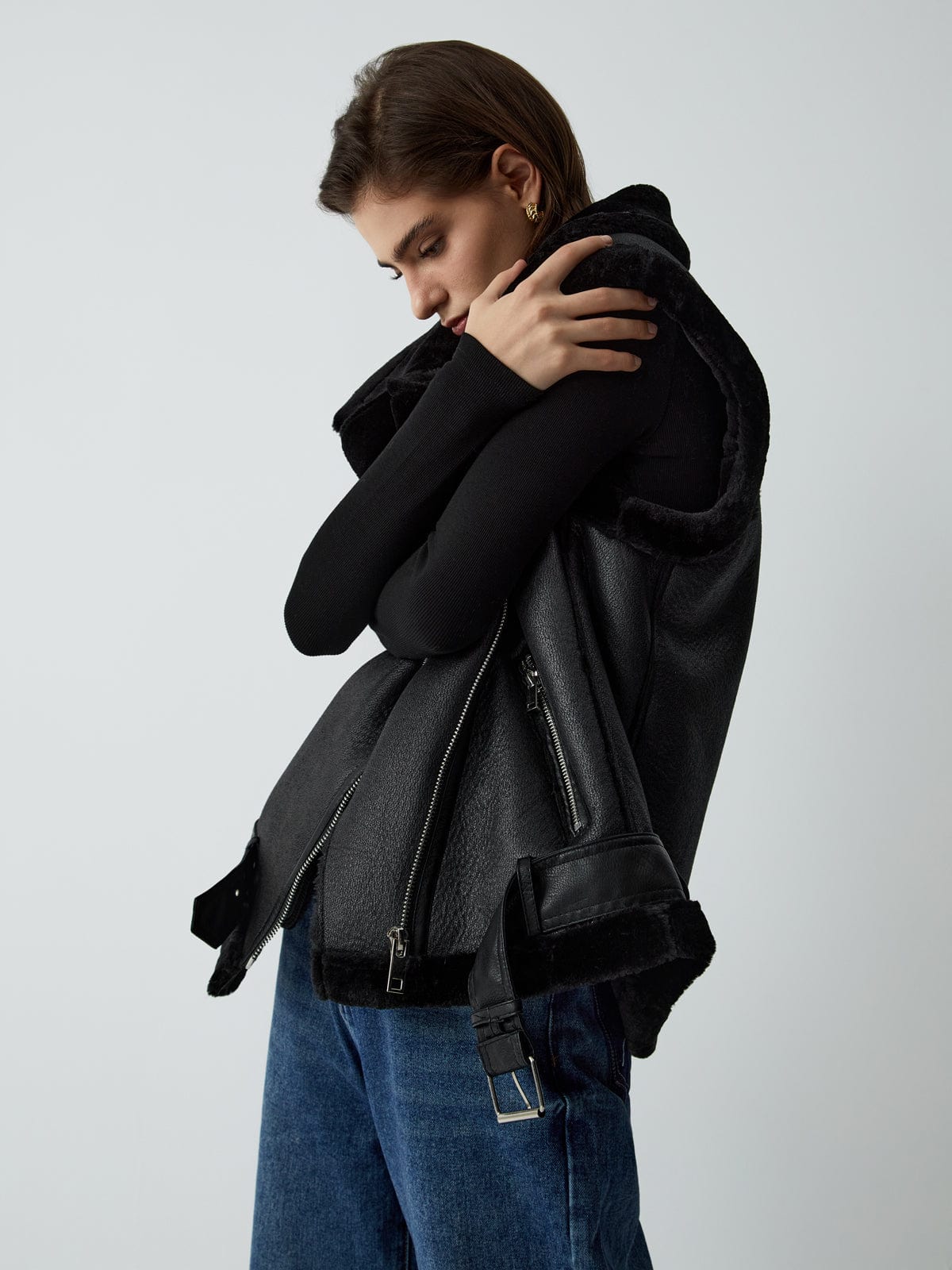 Gilet Sans Manches Femme | Style Perfecto | Look Urbain Mi-Saison
