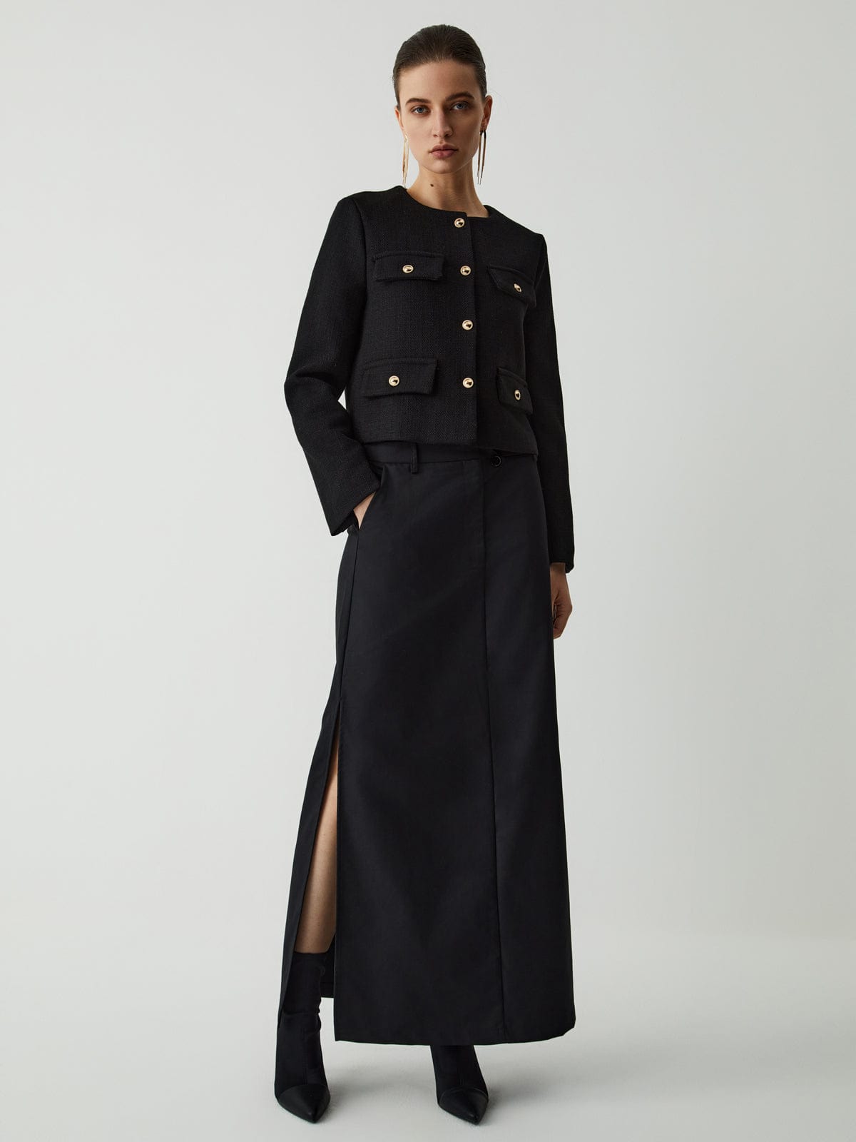 Veste Femme Chic | Coupe Courte Structurée | Look Élégant pour Bureau ou Sorties