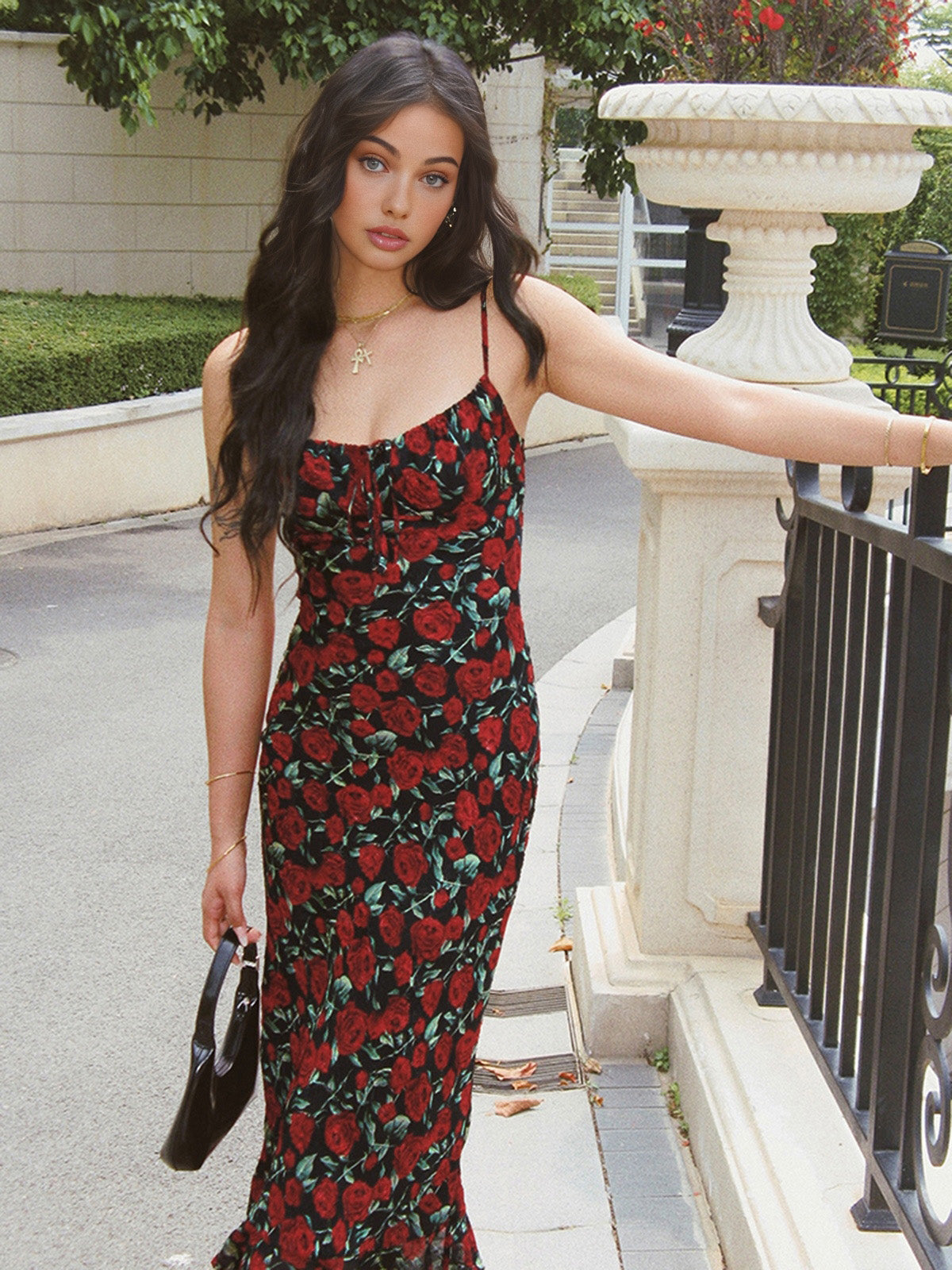 Robe Midi | Bustier | Imprimé Floral | Idéale pour rendez-vous estivaux