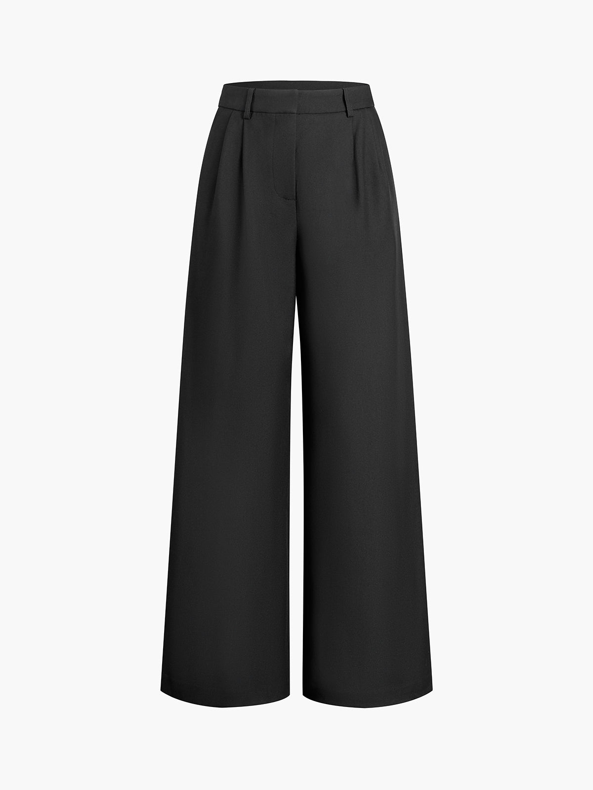 Pantalon Large Femme | Taille Haute Structurée | Parfait pour Look de Bureau ou Balade Chic en Ville