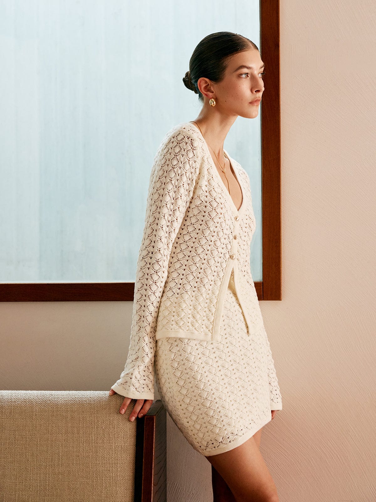 Ensemble Femme | Tricot Élégant et Léger | Parfait pour le printemps ou un look habillé de journée