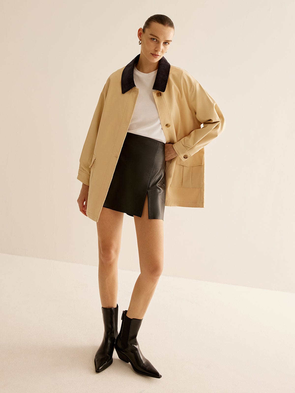 Manteau Mi-saison Femme | Coupe Droite | Parfait pour les journées de transition
