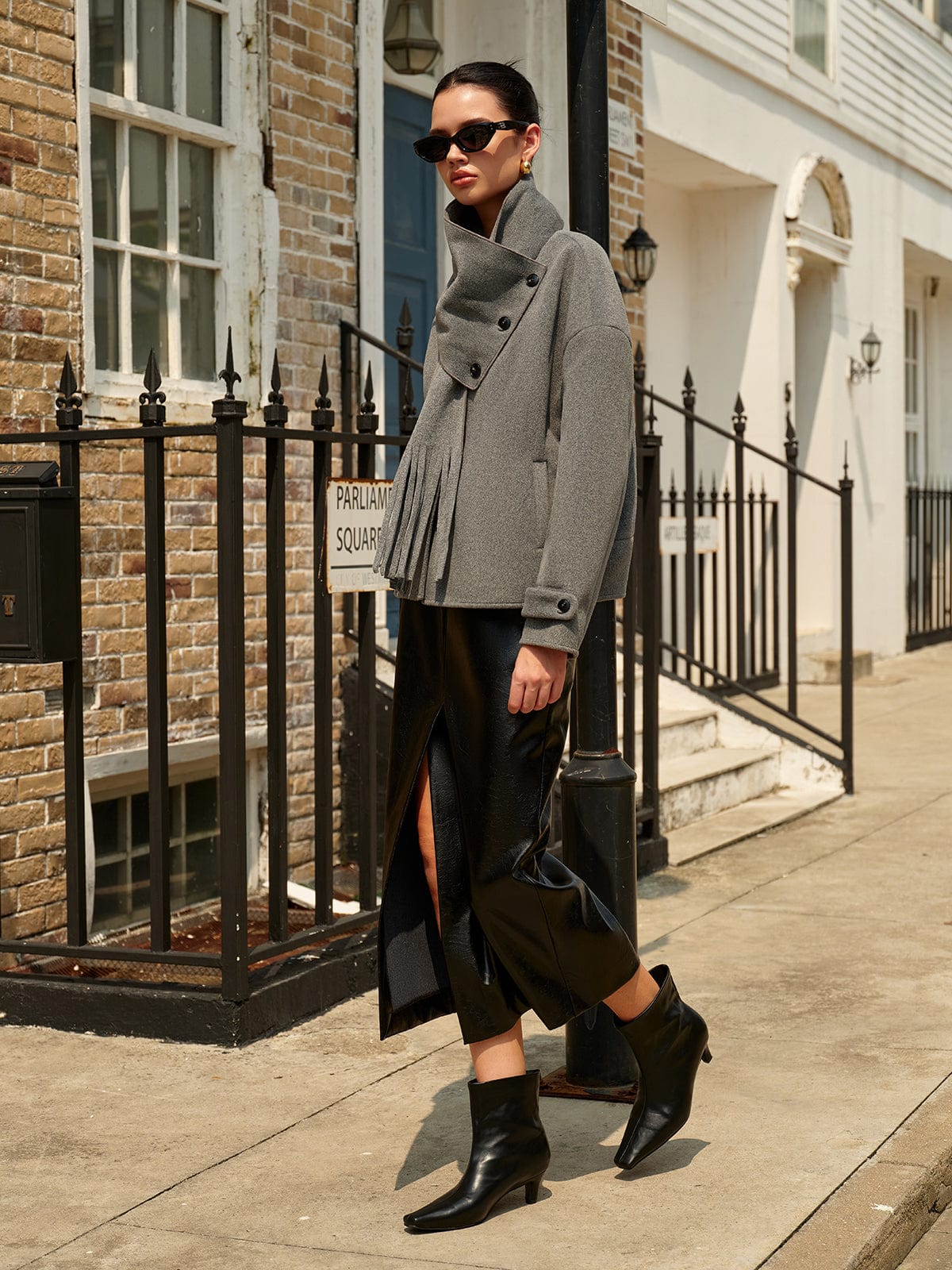 Veste Femme Élégante | Boutonnage Asymétrique | Idéale pour le bureau ou les sorties en ville