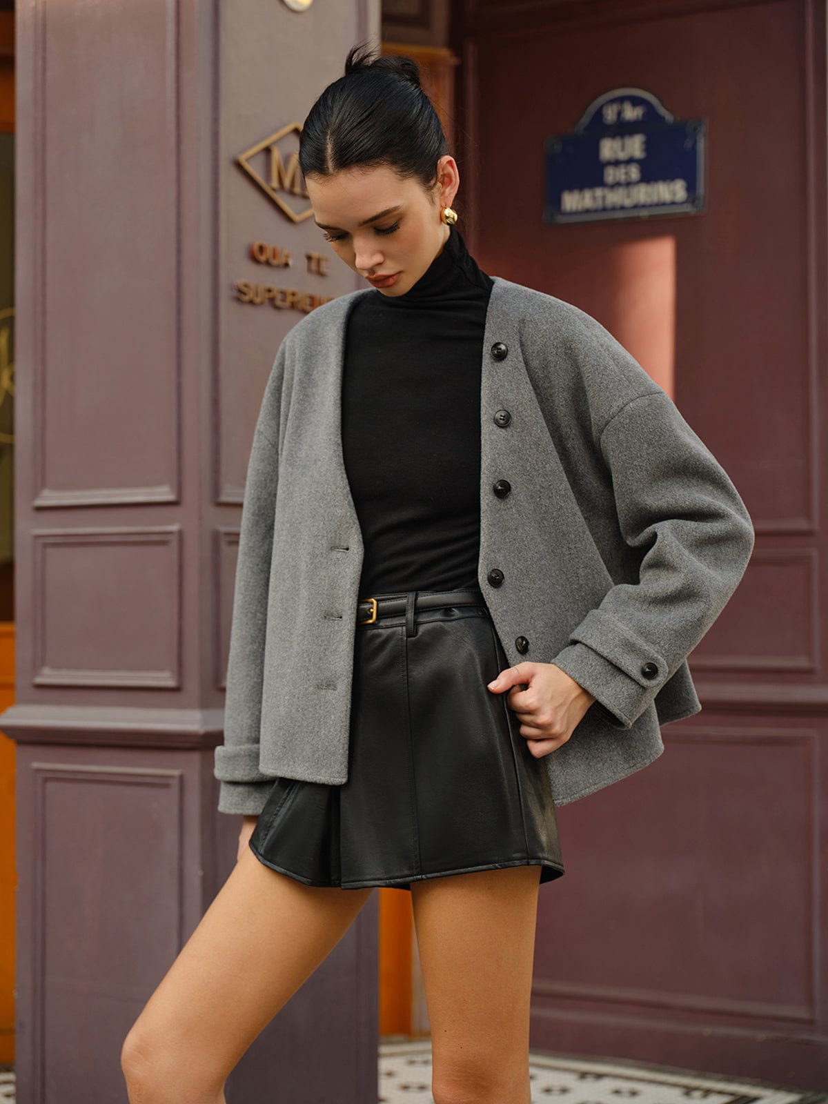 Veste Femme Élégante | Boutonnage Asymétrique | Idéale pour le bureau ou les sorties en ville