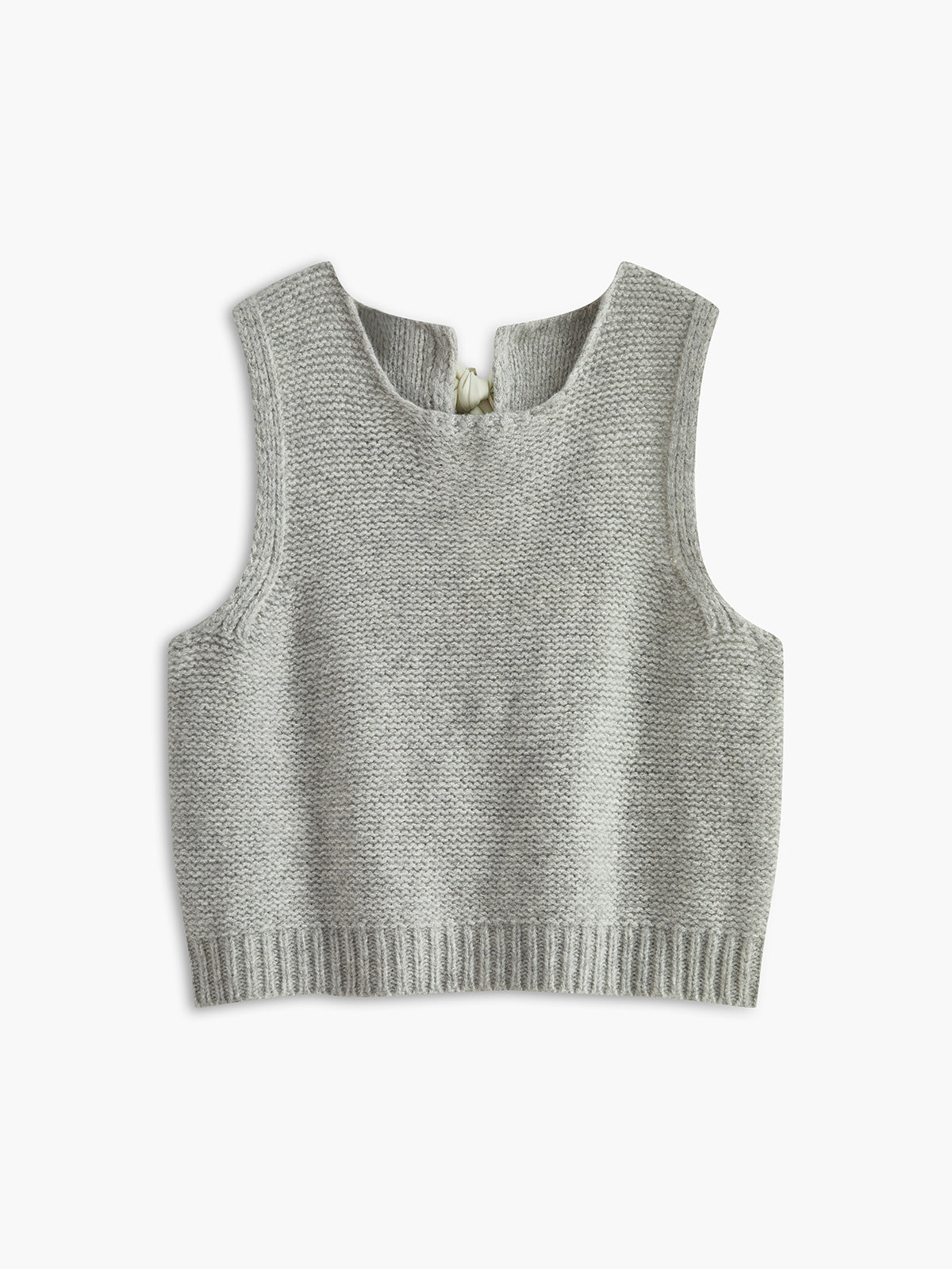 Top Maille | Coupe Courte | Nœuds Satinés | Parfait pour superpositions sophistiquées