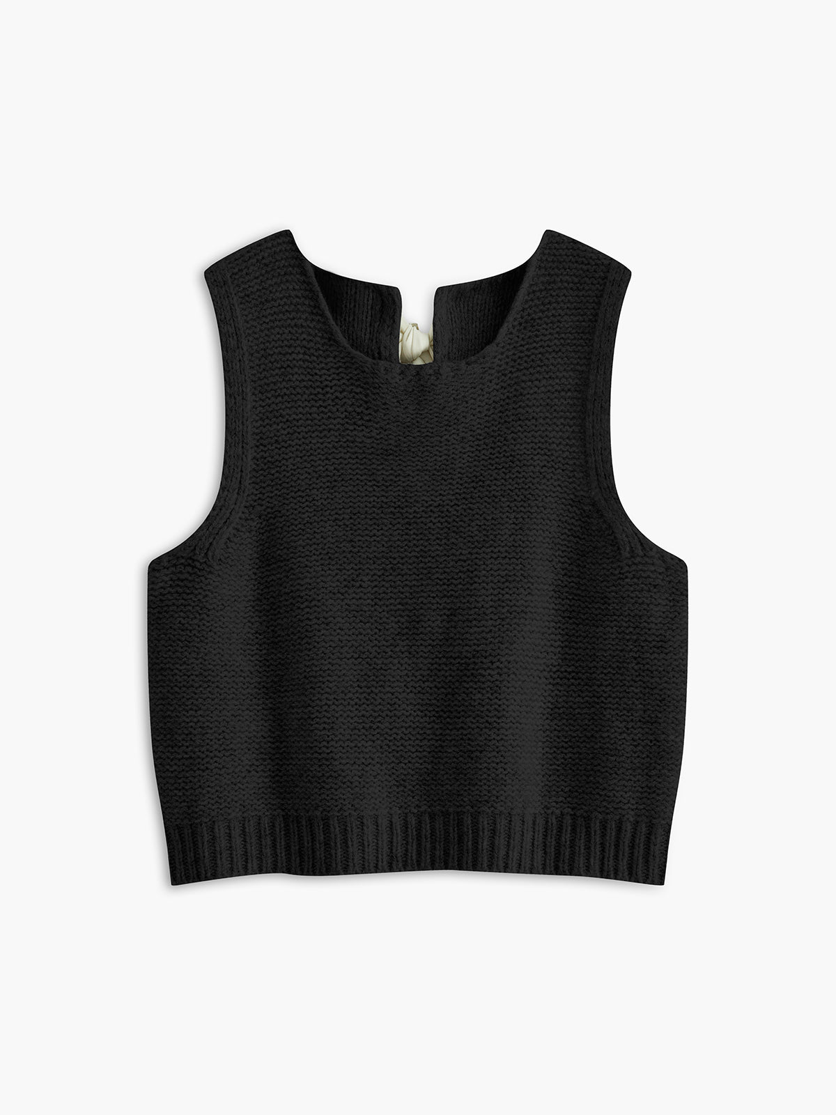 Top Maille | Coupe Courte | Nœuds Satinés | Parfait pour superpositions sophistiquées