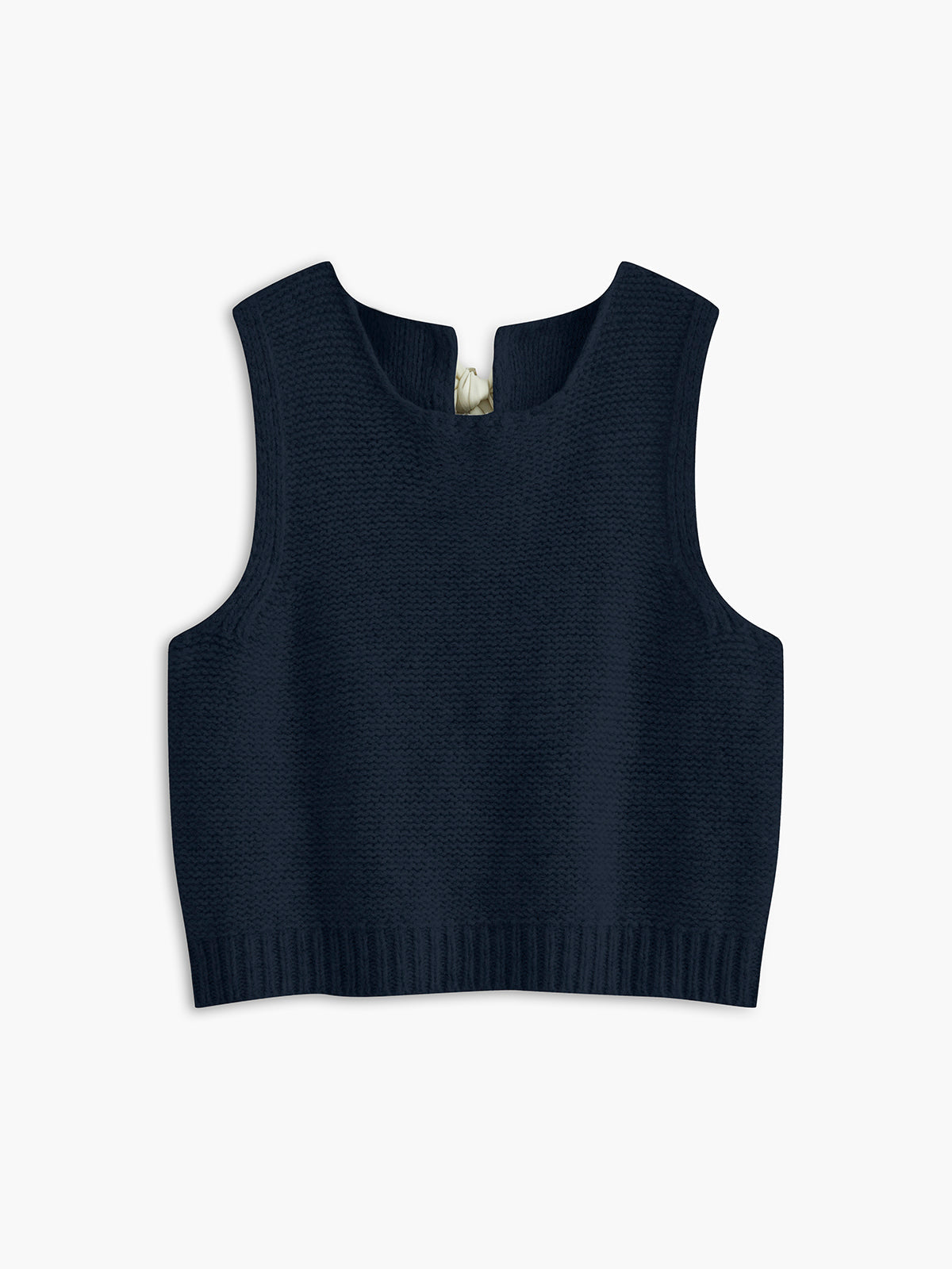 Top Maille | Coupe Courte | Nœuds Satinés | Parfait pour superpositions sophistiquées