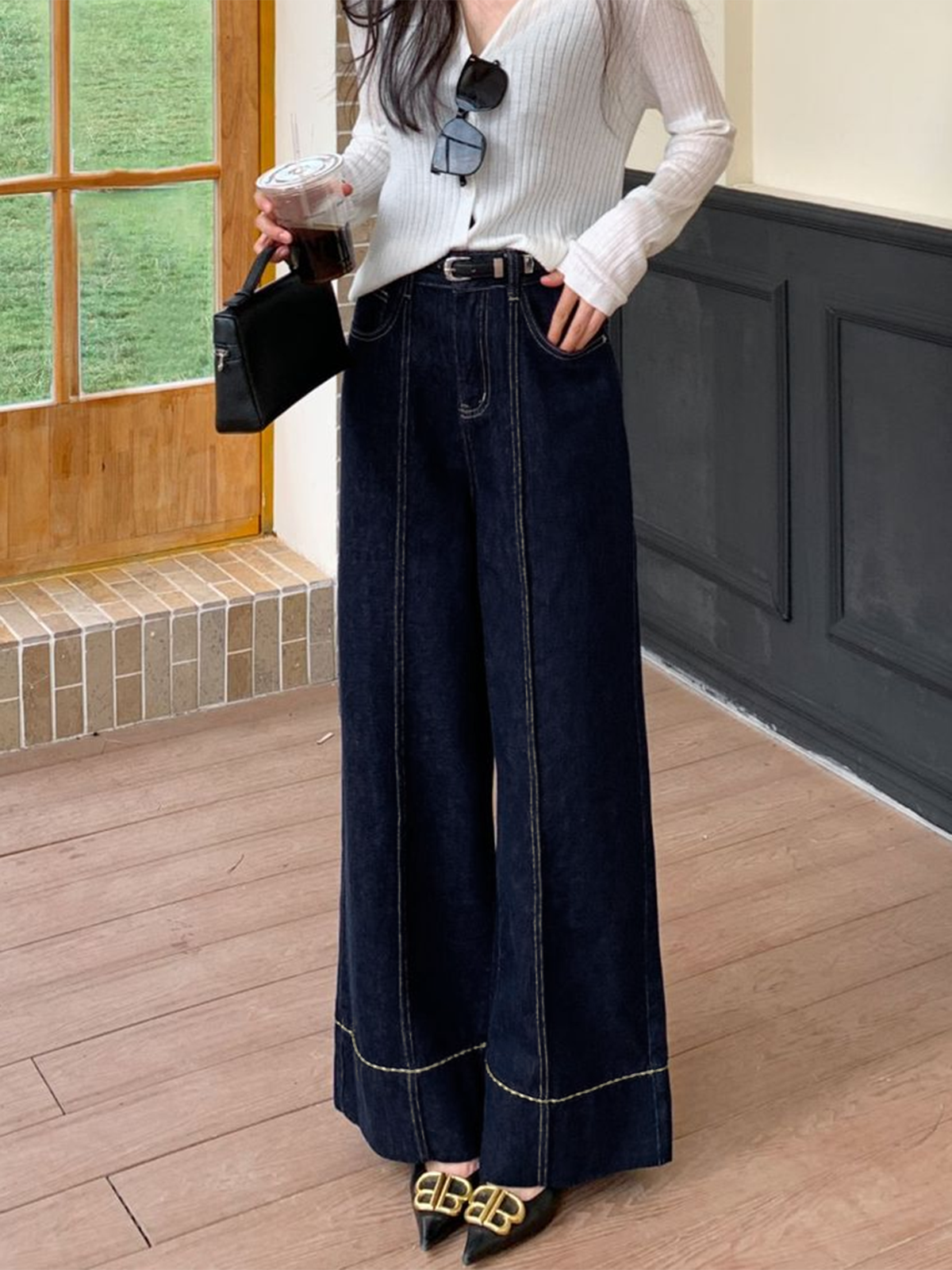 Jean Large Femme | Taille Haute et Moderne | Parfait pour un look casual de mi-saison