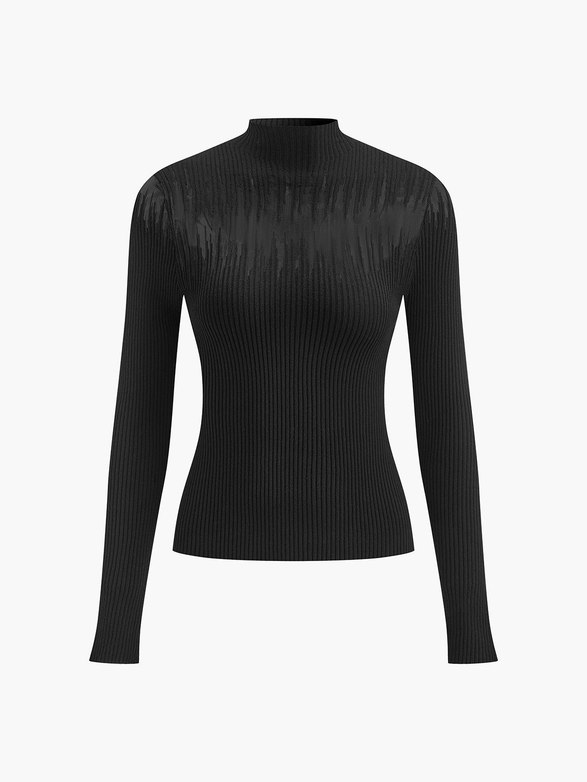 Pull Femme | Détail Transparent | Col Montant | Parfait pour un look élégant d’automne ou de soirée