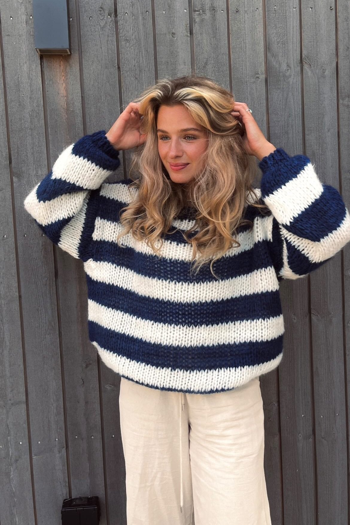 Pull Rayé | Maille Douce | Confort Décontracté | Parfait pour l'automne et l'hiver