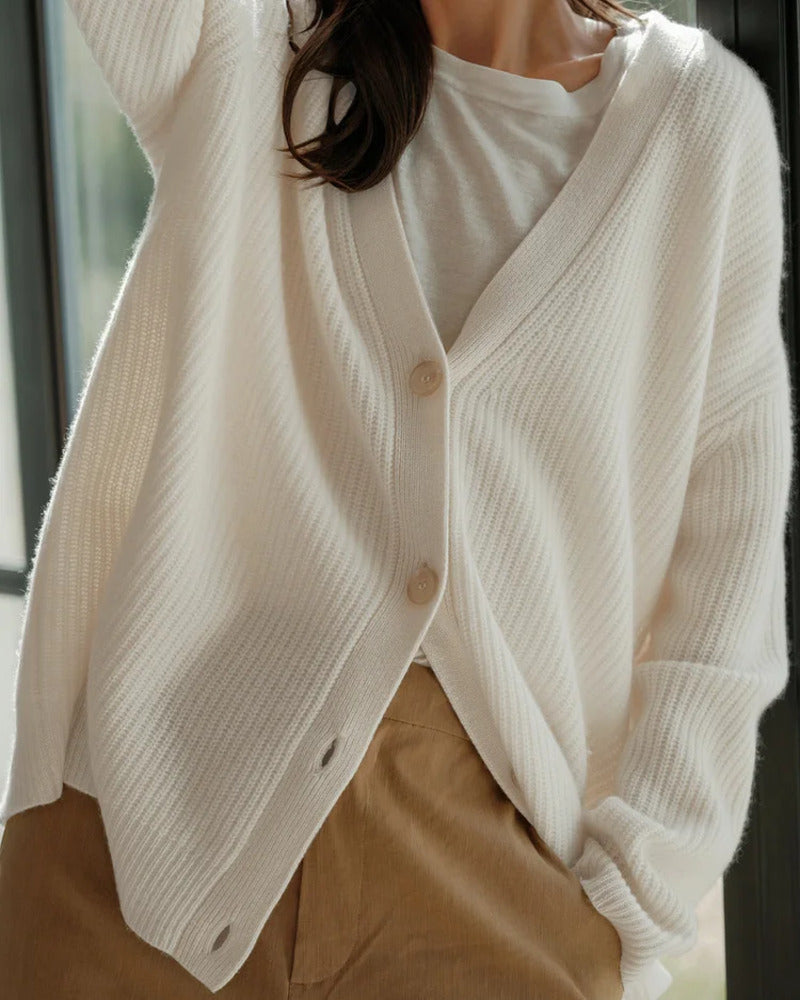 Cardigan en maille | Coupe oversize confortable | Pour les superpositions automnales ou les journées détente