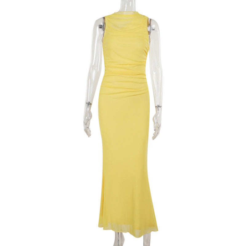 Robe Longue | Coupe Ajustée et Fluide | Élégante pour Soirées et Cocktails d’Été