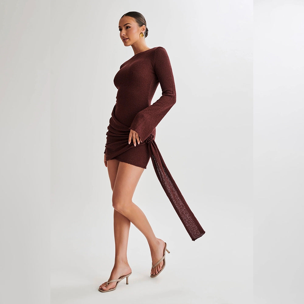 Robe de Soirée | Drapée et Dos Nu | Parfaite pour les occasions élégantes
