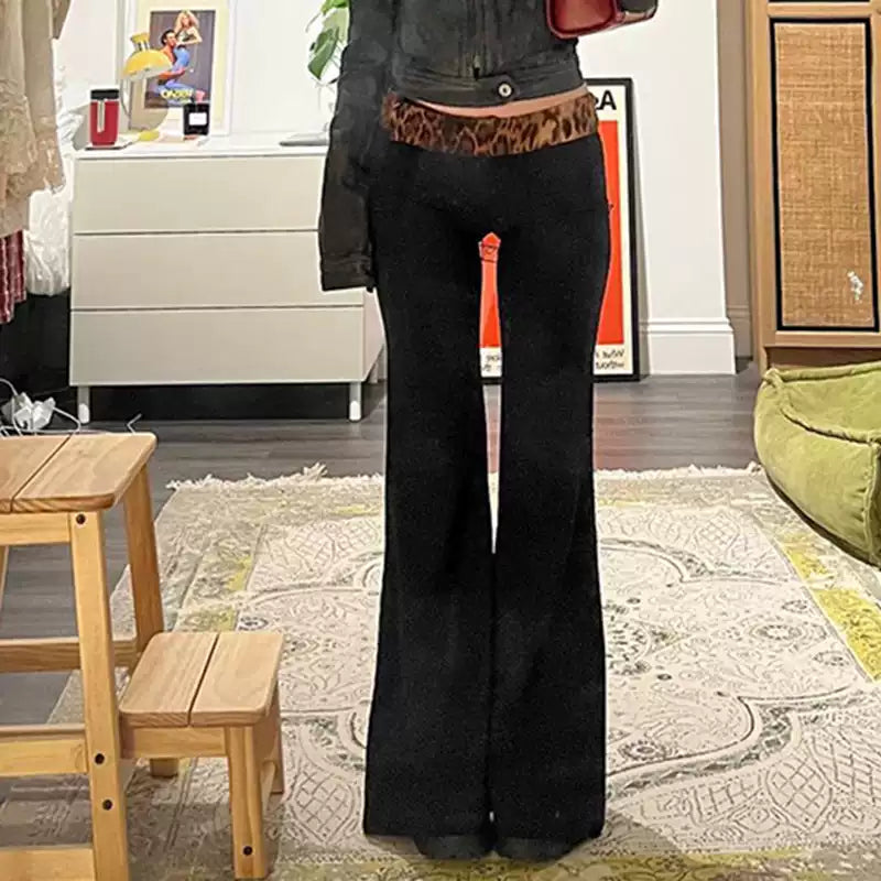 Pantalon Flare | Imprimé Léopard | Taille Haute | Idéal pour sorties chics