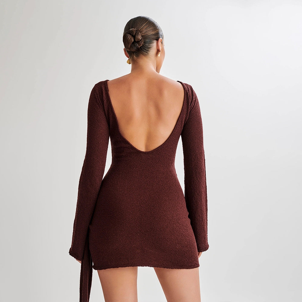 Robe de Soirée | Drapée et Dos Nu | Parfaite pour les occasions élégantes