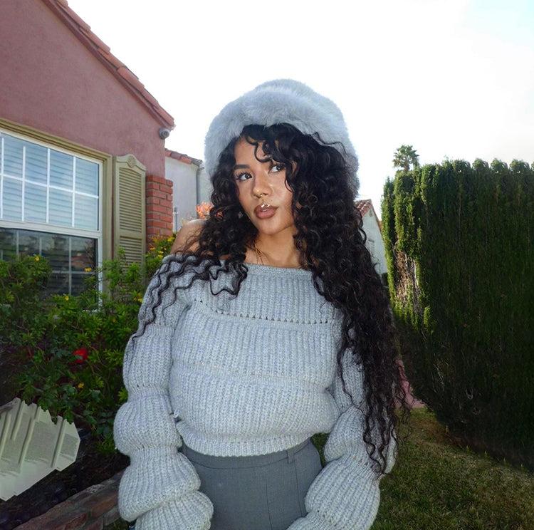 Pull Original | Tricot Structuré | Manches Bouffantes | Parfait pour les Soirées Tendance