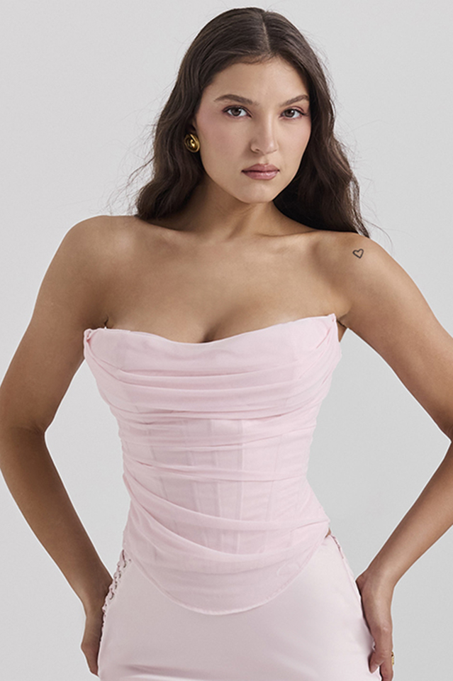Bustier Tulle | Froncé & Cintré | Idéal pour soirées élégantes