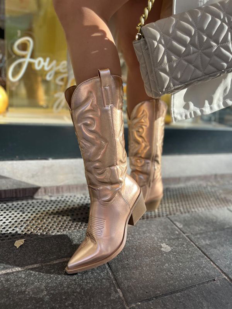 Bottes Femme | Style Western Brillant et Moderne | Idéales pour looks audacieux et festivals
